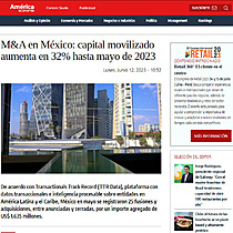 M&A en Mxico: capital movilizado aumenta en 32% hasta mayo de 2023